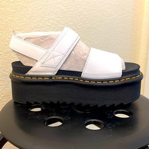 Brand new never worn stylish Doc Marten white leather sandals! Very comfortable!